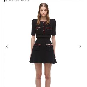 ❤️ Designer Self Portrait black lurex knit dress